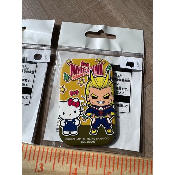 My Hero Academia Sanrio Pin Button Can Badge All Might Hello Kitty Todoroki Sam - Picture 4 of 7